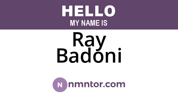 Ray Badoni
