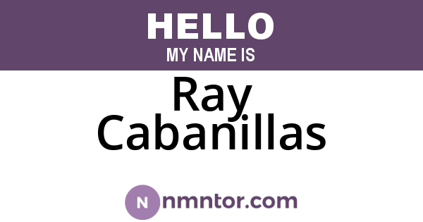Ray Cabanillas
