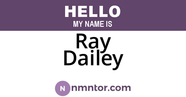 Ray Dailey