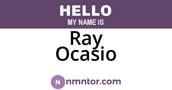 Ray Ocasio