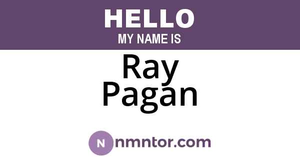 Ray Pagan