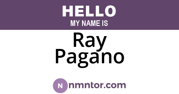 Ray Pagano