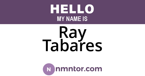 Ray Tabares