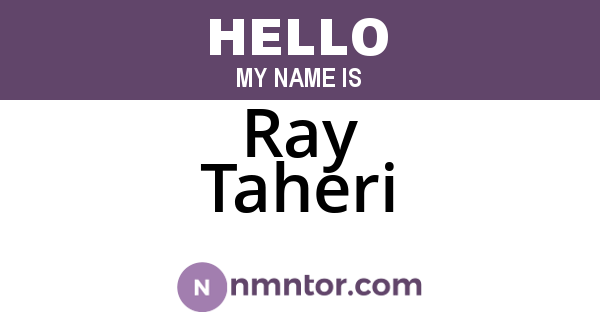 Ray Taheri