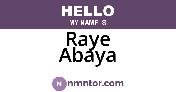 Raye Abaya