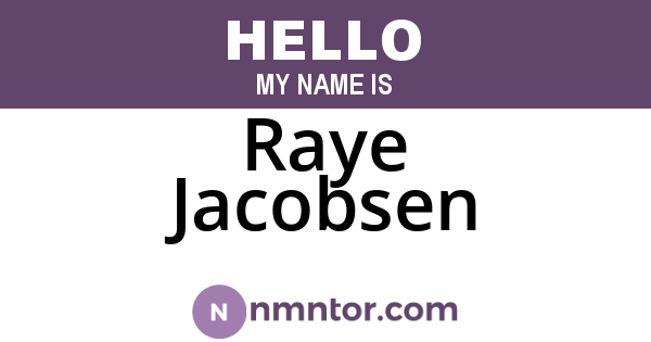 Raye Jacobsen