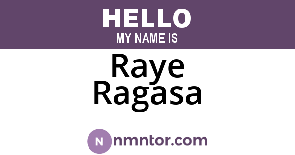 Raye Ragasa