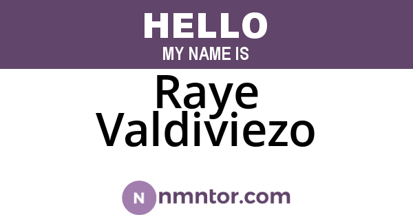 Raye Valdiviezo