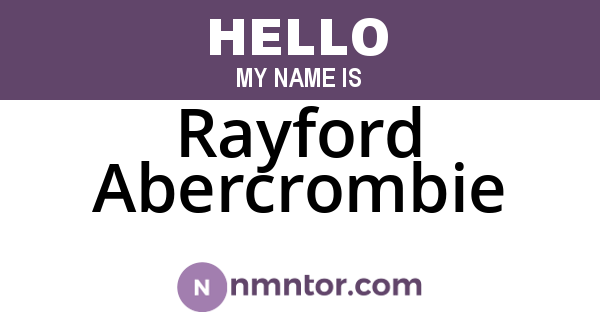 Rayford Abercrombie