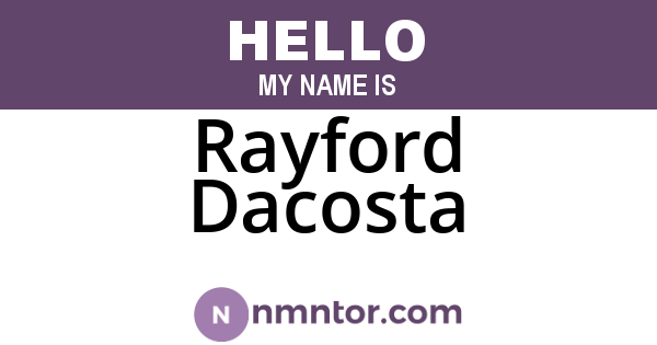 Rayford Dacosta
