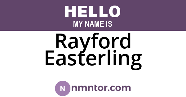 Rayford Easterling