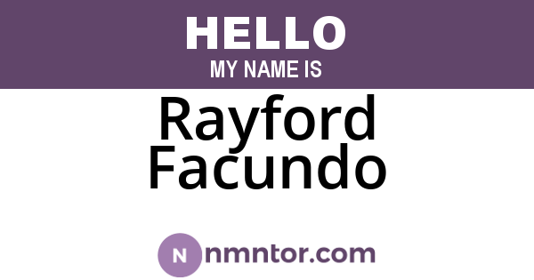 Rayford Facundo