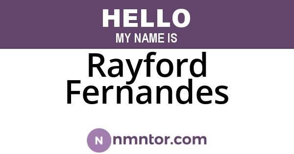 Rayford Fernandes