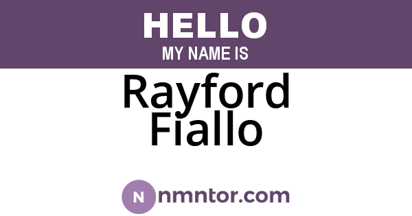 Rayford Fiallo
