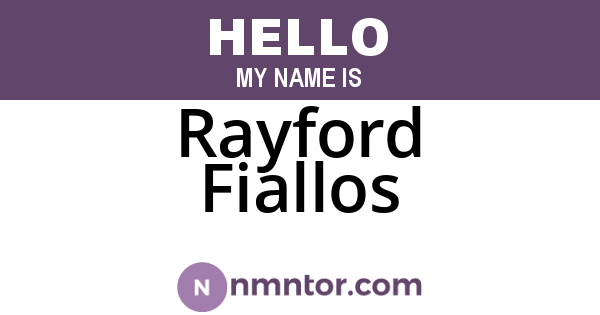 Rayford Fiallos