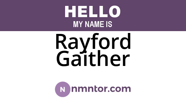 Rayford Gaither