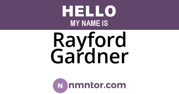 Rayford Gardner