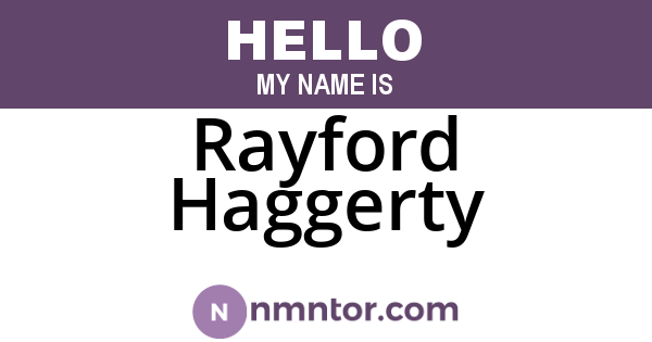 Rayford Haggerty