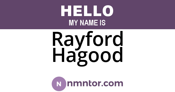 Rayford Hagood