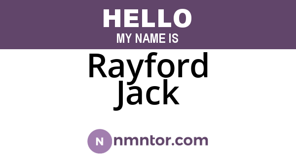 Rayford Jack