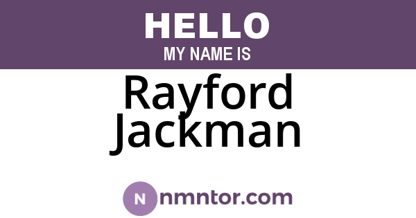Rayford Jackman