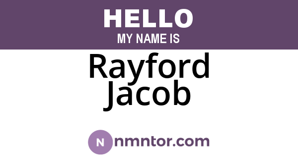 Rayford Jacob