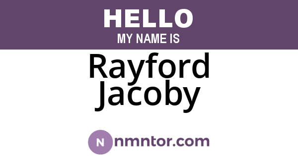 Rayford Jacoby