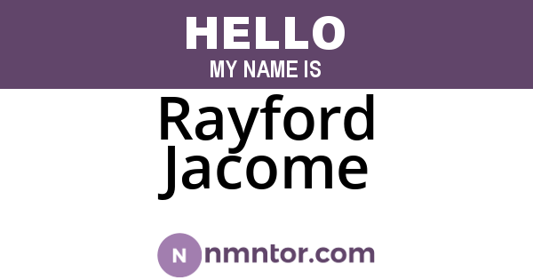 Rayford Jacome