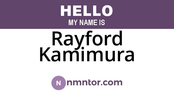 Rayford Kamimura