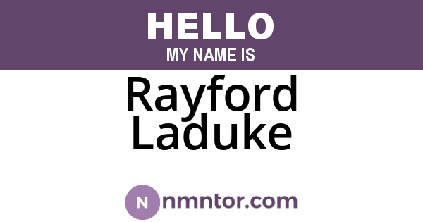 Rayford Laduke