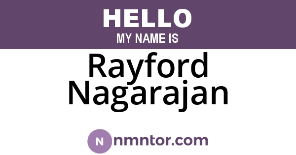 Rayford Nagarajan