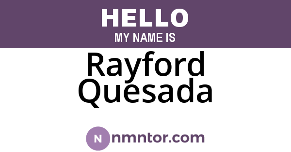 Rayford Quesada