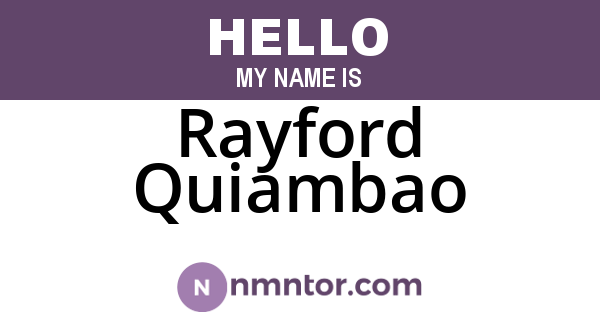 Rayford Quiambao