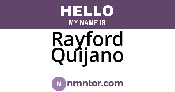 Rayford Quijano