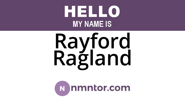 Rayford Ragland