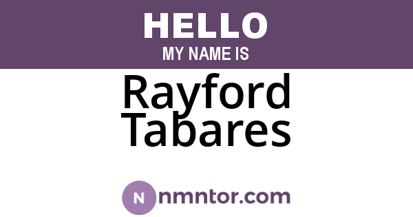 Rayford Tabares