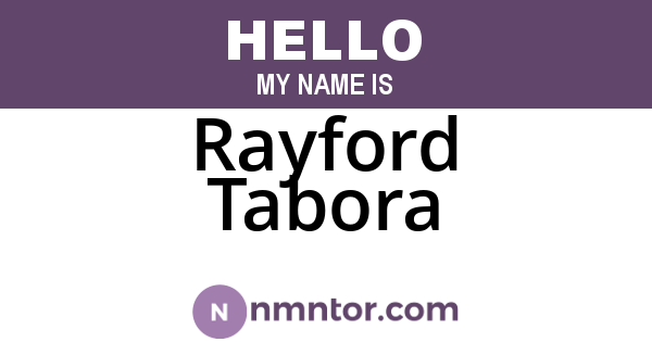 Rayford Tabora