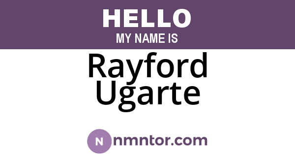 Rayford Ugarte
