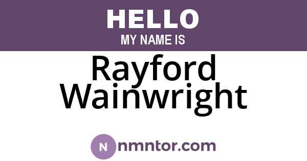Rayford Wainwright