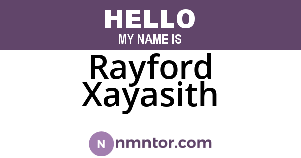 Rayford Xayasith