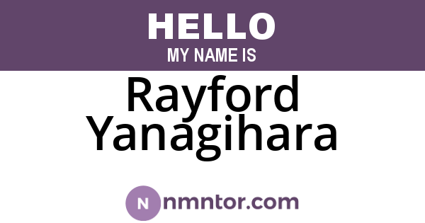 Rayford Yanagihara