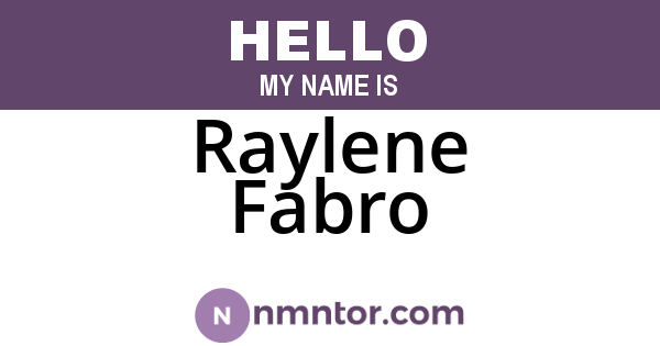 Raylene Fabro