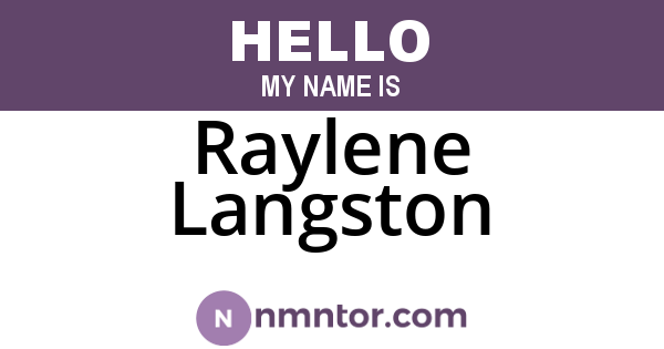Raylene Langston