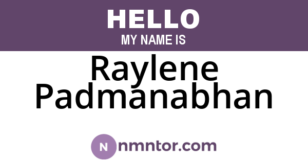 Raylene Padmanabhan