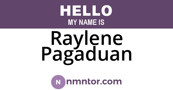Raylene Pagaduan