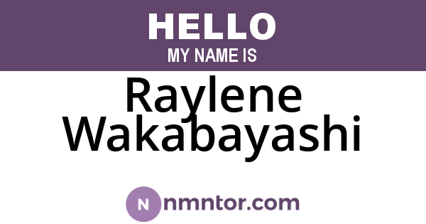 Raylene Wakabayashi