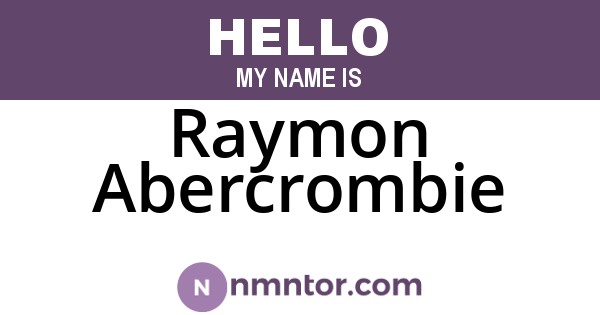 Raymon Abercrombie