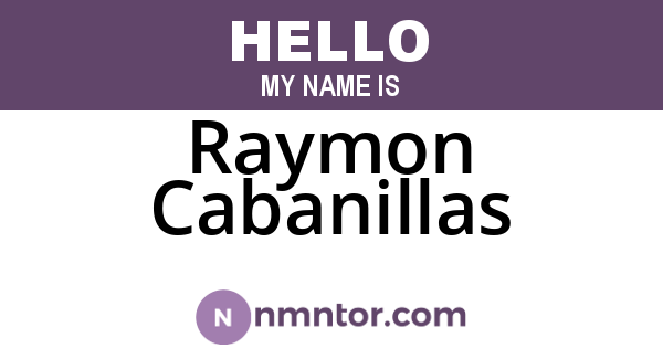 Raymon Cabanillas