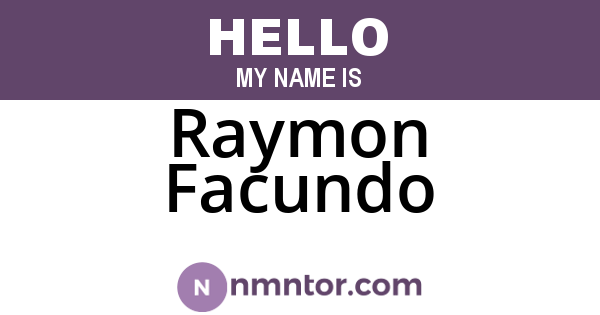 Raymon Facundo