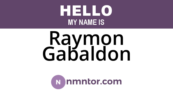 Raymon Gabaldon